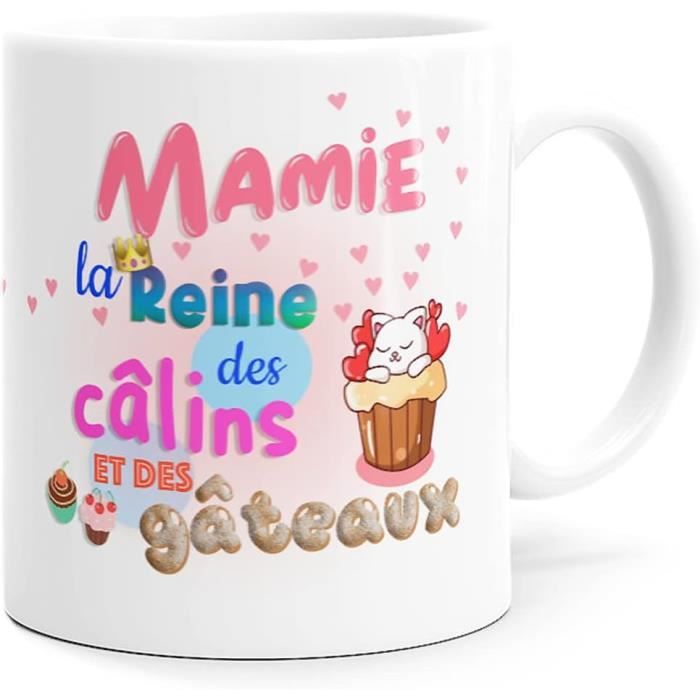 Mug Personnalisable Mamie Cadeau Prénom Petits Enfants Tasse Message