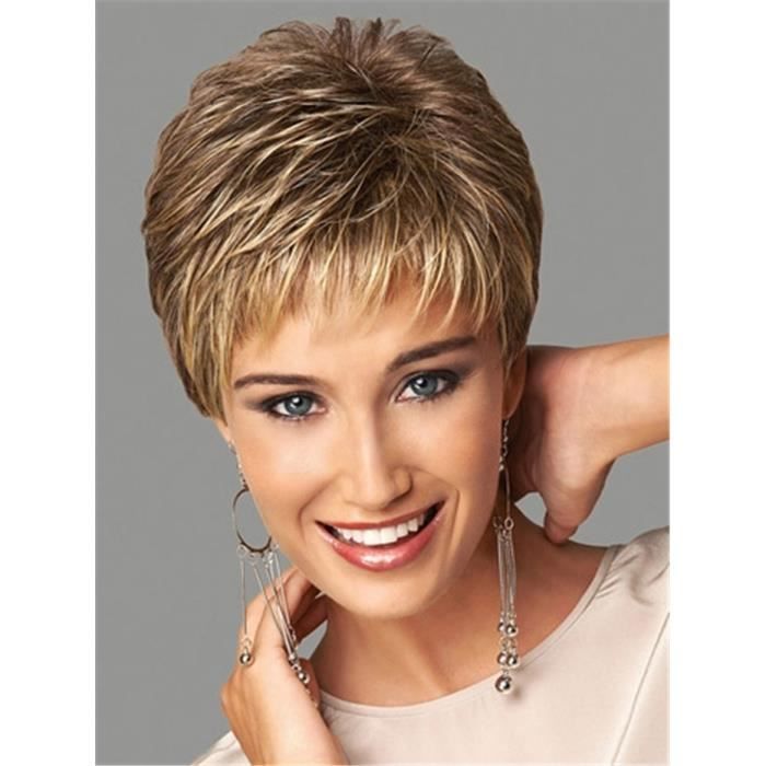 perruque blonde cheveux courts
