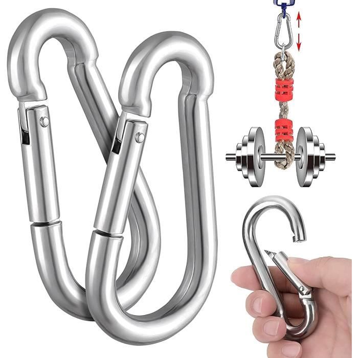 Lot De 5 Mousquetons à Ressort Zaplyte - Acier Inoxydable 304, Clips Porte-clés