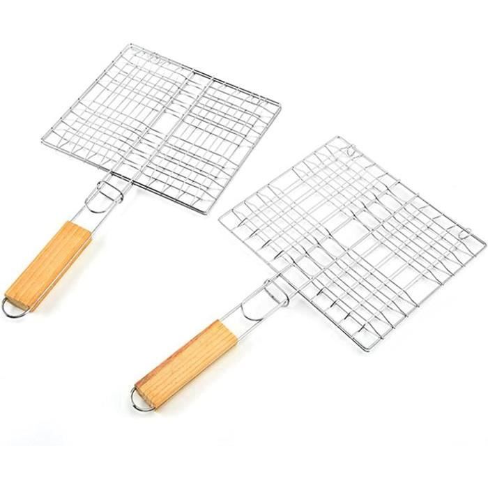 Grille De Rechange Barbecue Acier Inoxydable - 30x45 Cm, Pour Camping, Pique-nique, Cuisine Extérieure