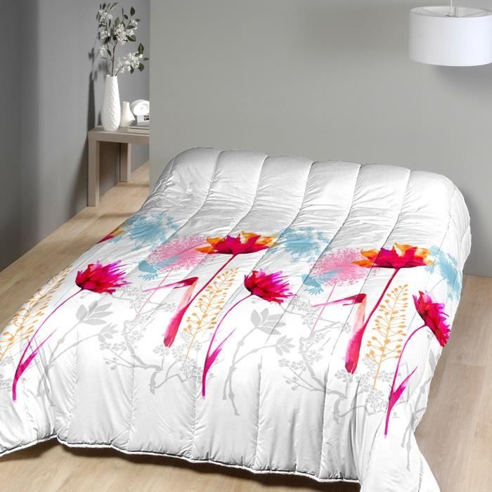 Couette imprimée 240x260 cm Fleurs / Steel and Wood Multicolore - Cdiscount  Maison