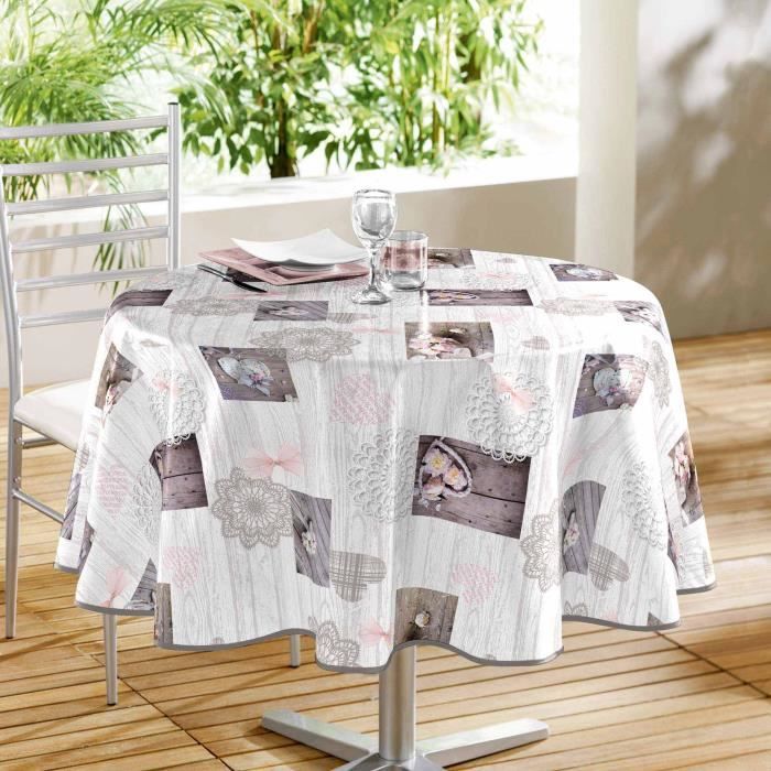 Nappe Ronde 160 Cm Suzanne Achat Vente Nappe De Table Cdiscount