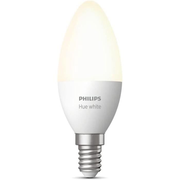 Hue White, Ampoule Led Connectée Flamme E14, Compatible Bluetooth