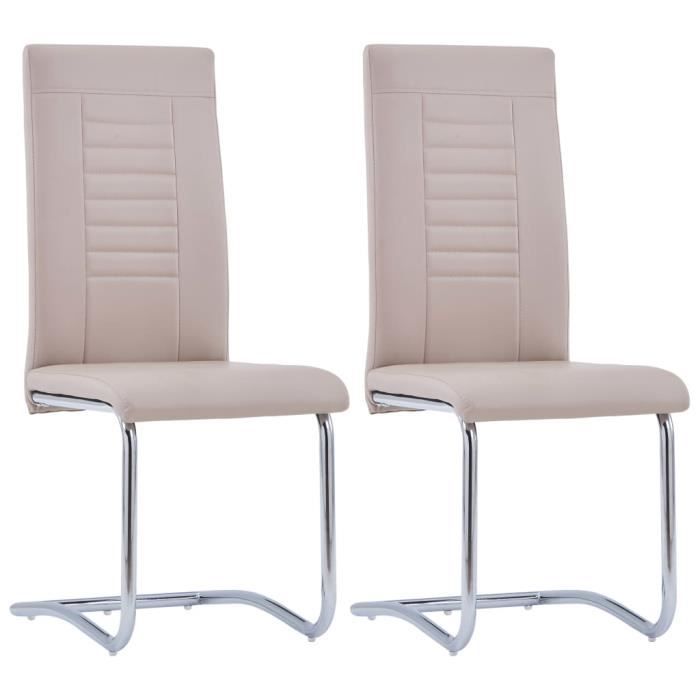 Lot de 2 chaises de salle à manger rembourrées en microfibre gris Lot de 2 chaises de salle à manger rembourrées en microfibre gris