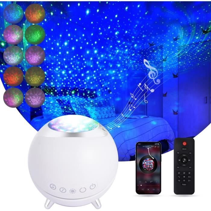 Projecteur Étoiles Pour Enfants Beper - Veilleuse LED Rotative, Thèmes Espace Et Animaux, USB