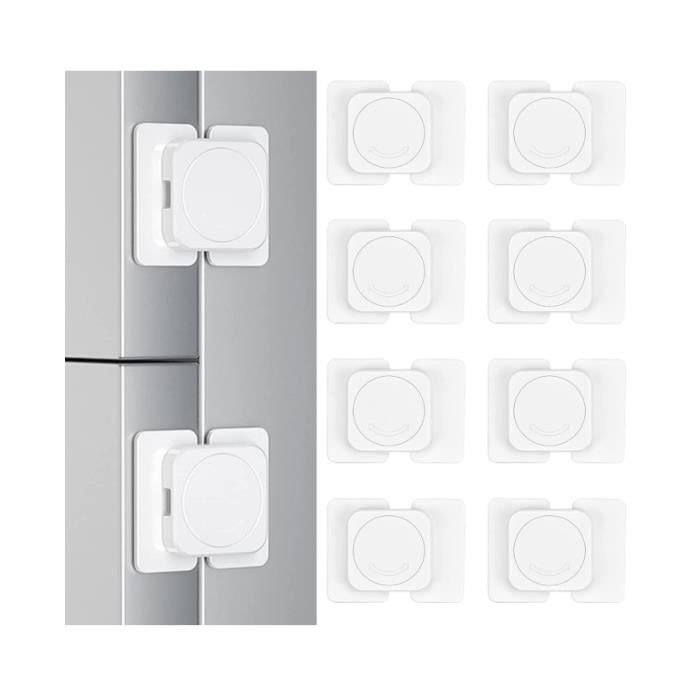 Lot De 8 Serrures De Sécurité Réglables Pour Enfants - Protection Armoires Sans Outils Ni Perçage