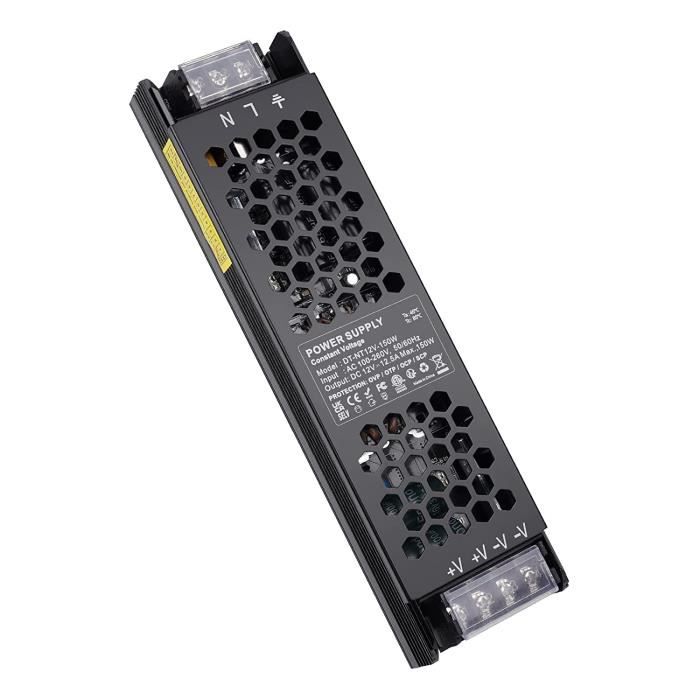 Transformateur LED 220V Vers 24V 150W BRIMETI - Driver Alimentation Constant Pour Bandes LED - 6,25A