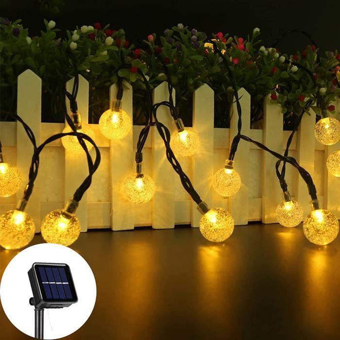 Guirlande Lumineuse Solaire Extérieur 6.9m 50 LED - 8 Modes Éclairage IP44 Pour Jardin Et Fêtes