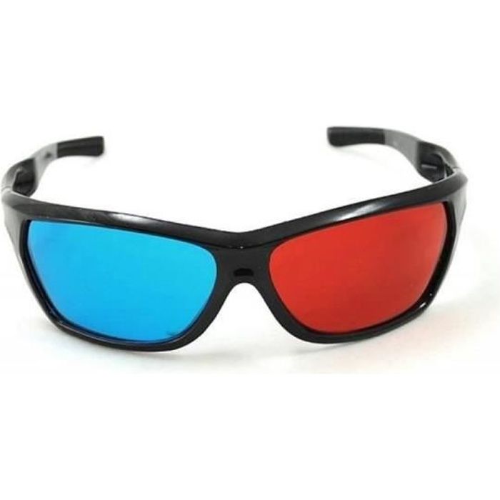 Paire de Lunettes 3D Bleu et Rouge Anaglyphe 3 Dimensions Cinema Film Jeux Cdiscount TV Son Photo