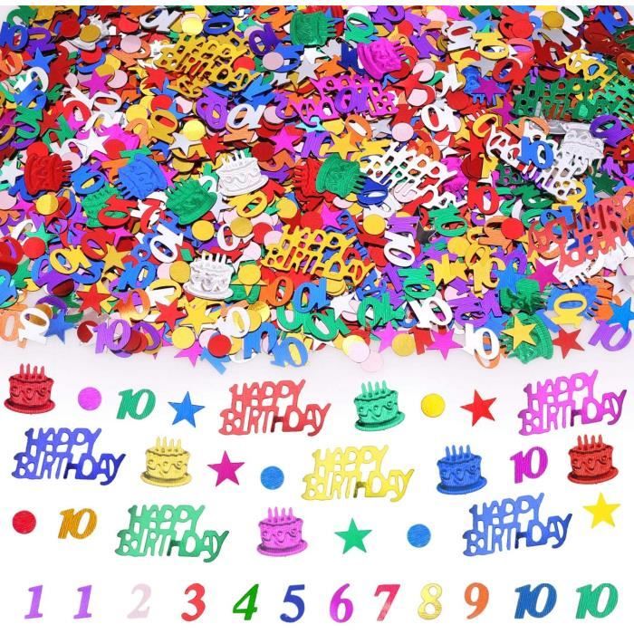 Numero 10 Confettis Pour Fille Garcon 10 Ans Anniversaire Decoration Colore Table Confettis Pour Enfant Chiffre 10 Anniversai 232 Cdiscount Beaux Arts Et Loisirs Creatifs