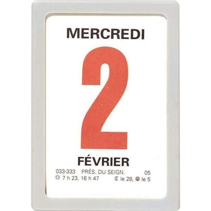Oberthur Calendrier 2023 Oberthur 1 Minibloc Calendrier À Effeuiller Ephémérides Gris Janvier 2022 À  Décembre 20224.7 X 6.3 Cm 917 - Cdiscount Beaux-Arts Et Loisirs Créatifs