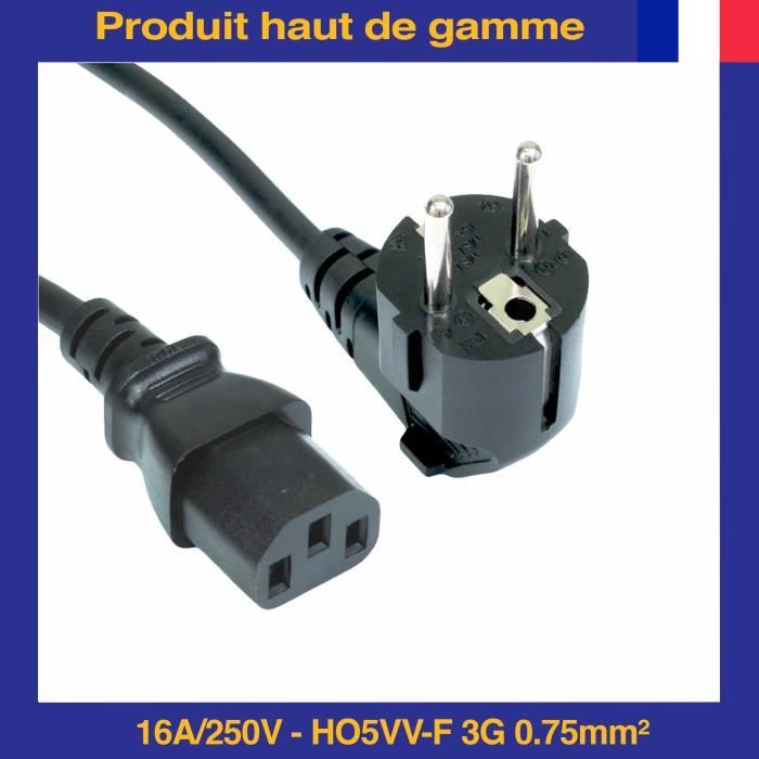 Cable alimentation coude