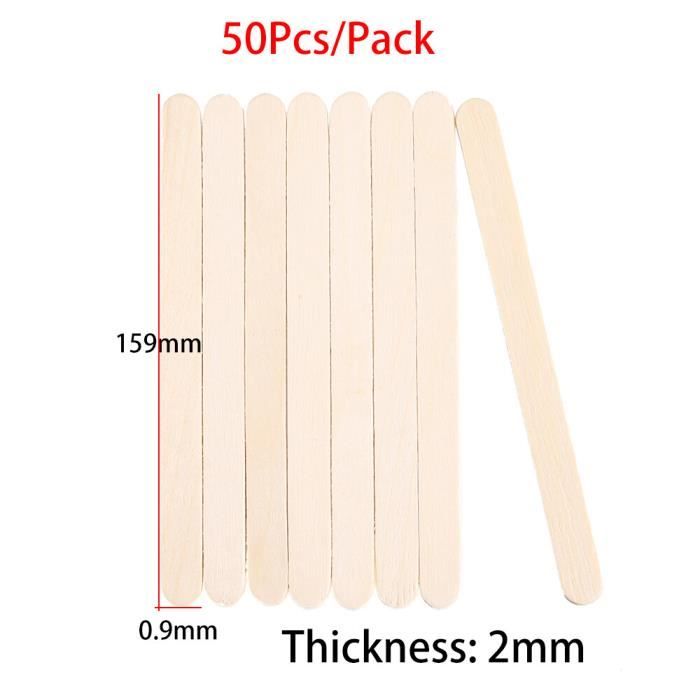 200 Bâtonnets Glace En Bois - 9.3x1 Cm - Pour DIY, Artisanat, Crème Glacée