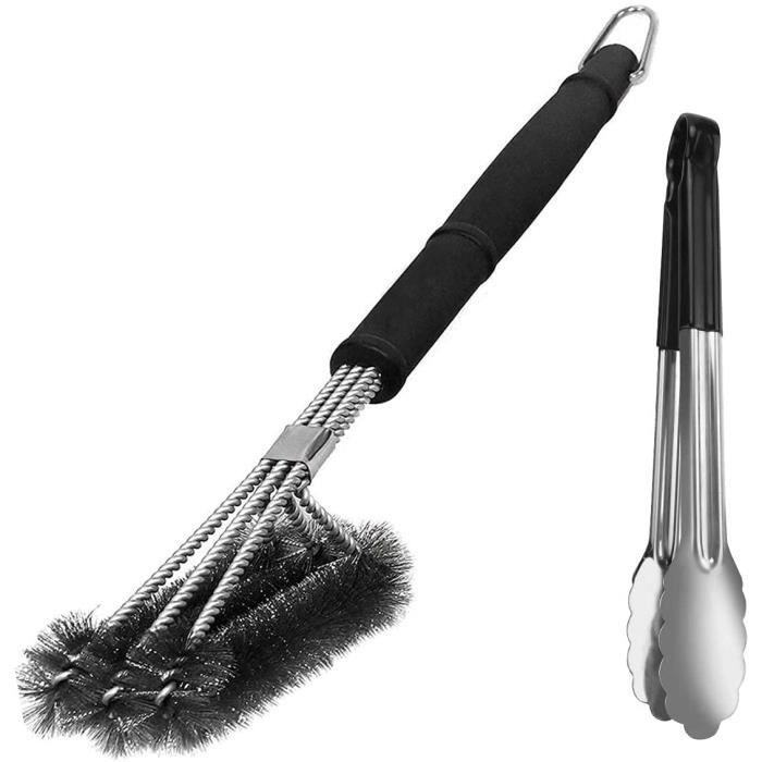 Brosse Barbecue Acier Inoxydable - Lot De 2 - 26cm Et 30cm - Nettoyage Grille
