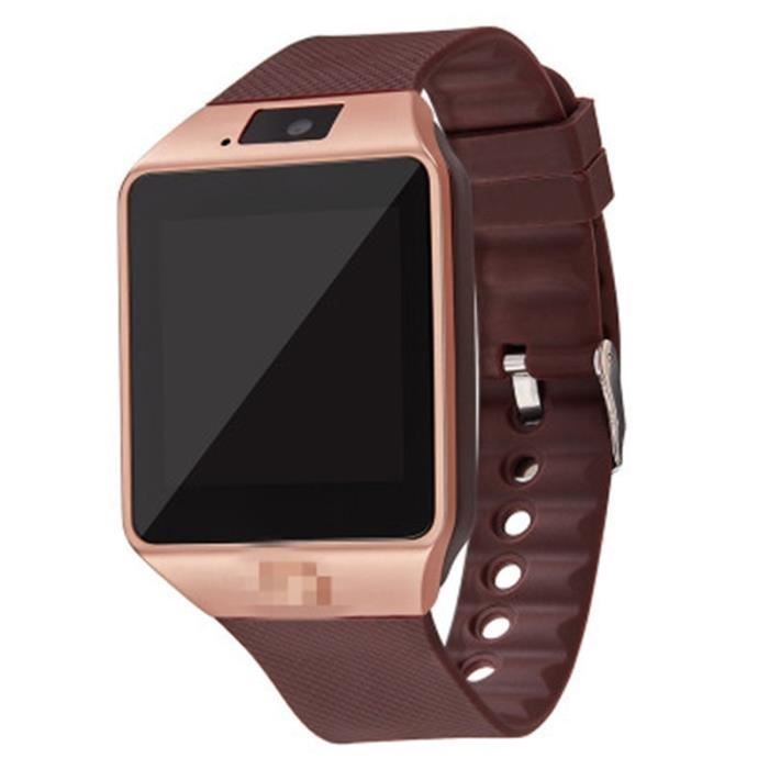 Montre connectee DZ09 Smartwatch montre intelligente hommes numeriques montre pour iPhone Samsung Android telephone Type Gold Cdiscount Telephonie
