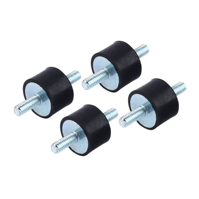 4 x M8 Amortisseur, Tampons en Caoutchouc Métal, Amortisseurs Silentblock, Amortisseur en Caoutchouc