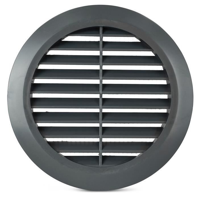Grille de ventilation ronde / 100 - 150 mm / gris