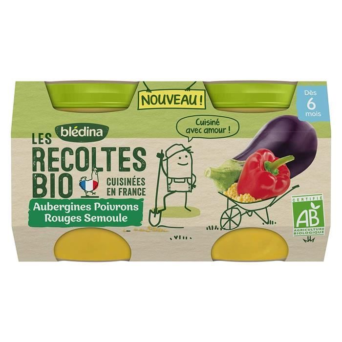 Bledina Recoltes Bio Aubergines Poivrons Et Semoule 2 X 130g Achat Vente Legumes Cuisines Bledina Recoltes Bio Aubergines Poivrons Et Semoule 2 X 130g Cdiscount Pret A Porter