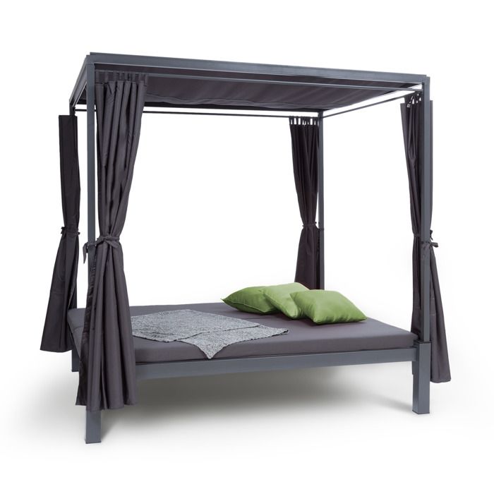 Blumfeldt Senator Lounge Transat 188 x 208 x 205cm pare-soleil - gris Blumfeldt Senator Lounge Transat 188 x 208 x 205cm pare-soleil - gris
