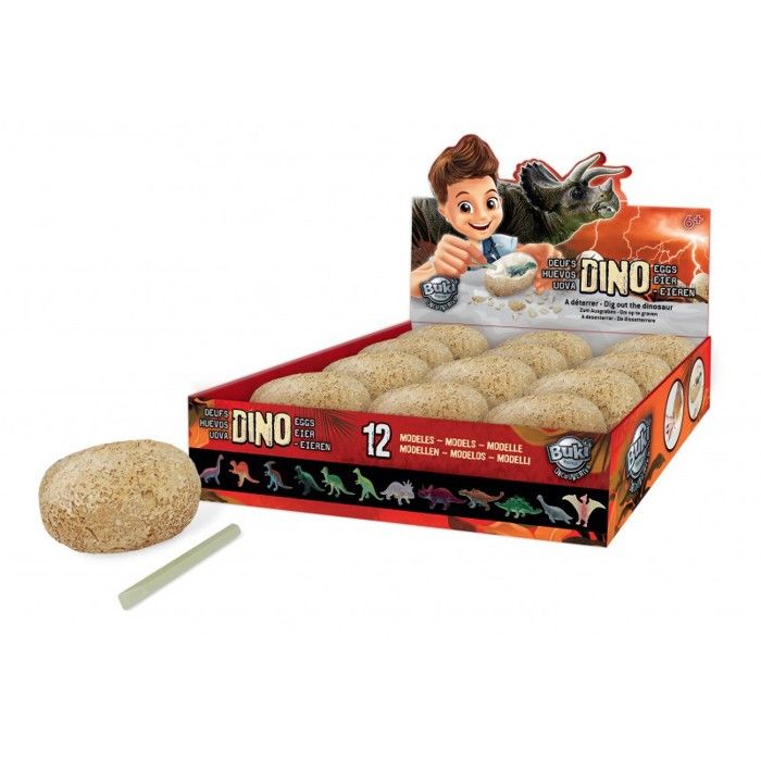 Comparer les prix de Figurine à creuser - Buki - D6O - Œuf dino - 12 modèles à collectionner - À partir de 6 ans