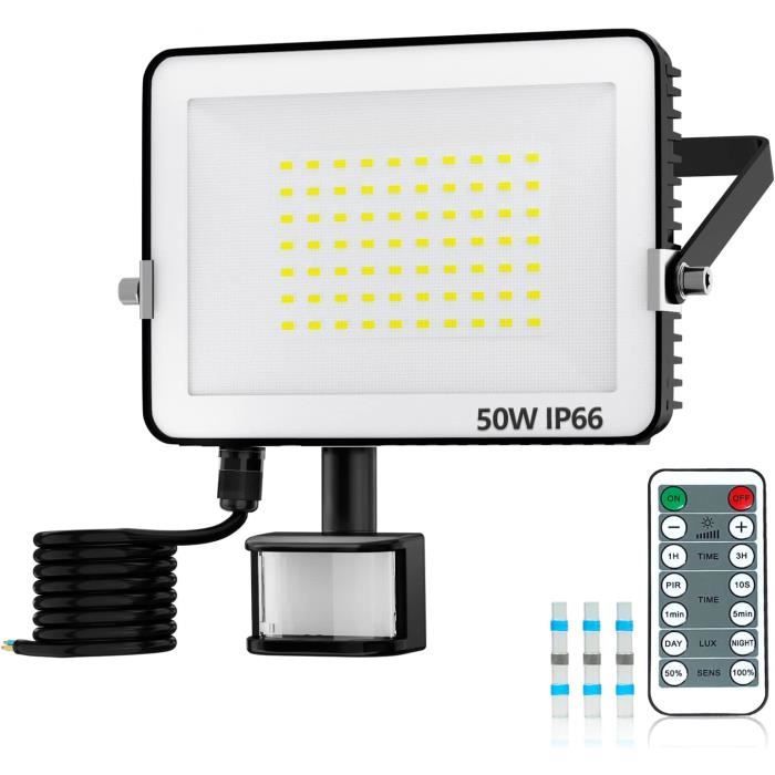 VRFMALIY Projecteur Exterieur LED 50W,5000LM Superlumineux Projecteur LED Extérieur,IP67 étanche