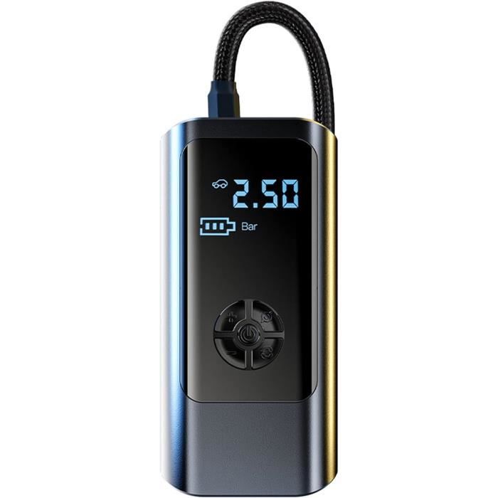 Gonfleur électrique Sans Fil Avec écran LED - Arrêt Automatique - Pour Pneus Voiture, Vélo, Ballons, Camping