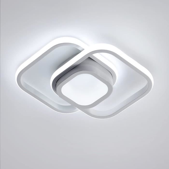 Plafonnier LED Carré 32W - IP54 Étanche - 3600LM Blanc Froid - Pour Salle De Bain Et Cuisine