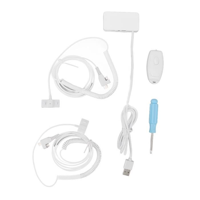 Lanière Antivol Rétractable Pour Téléphone - Base Verrouillable, Câble Acier 60 Cm, Clip Universel - Idéal Foule, Voyages, Extérieur