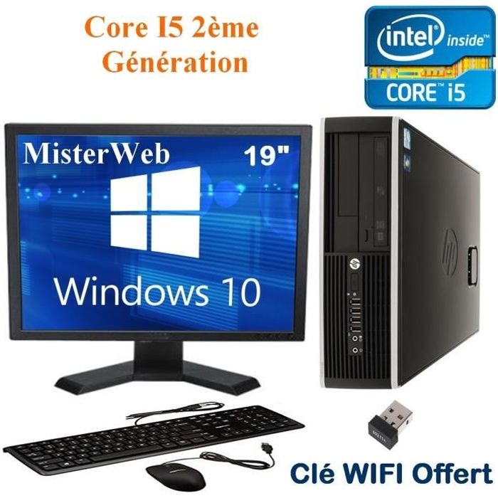 Ordinateur complet - Core-i5 - HDD 320 Go - Ram 8Go - Windows 10 - écran 19 - Dell