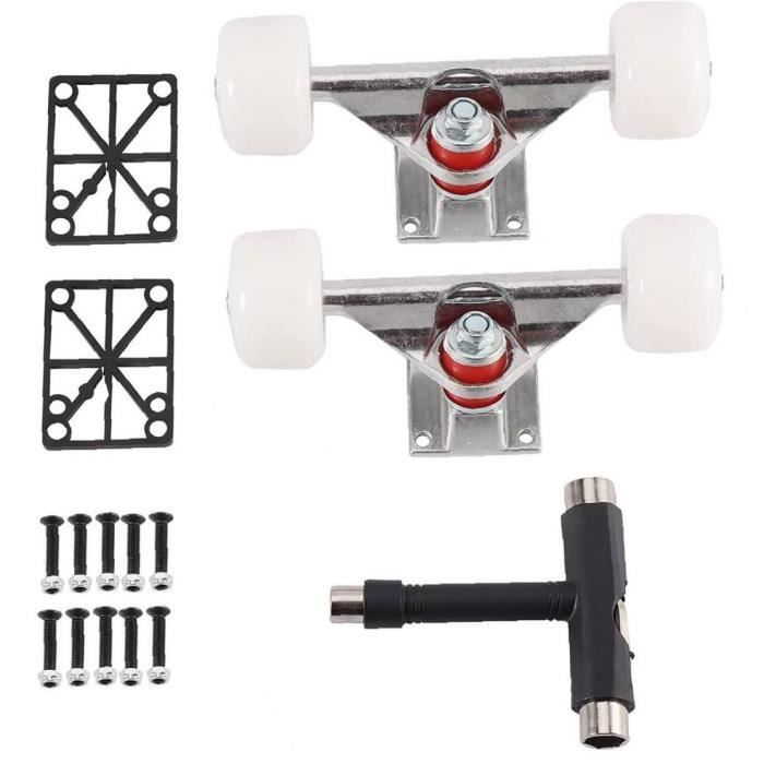 Trucks De Skateboard En Plastique SUPVOX - 1 Paire D'Accessoires Avec Roues, Pour Améliorer La Stabilité, Enfants Et Débutants