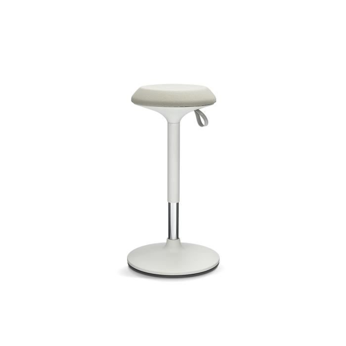 ergotopia dyko tabouret de bureau ergonomique avec effet oscillant - siège rotatif à 360° avec pied dynamique blanc-beige