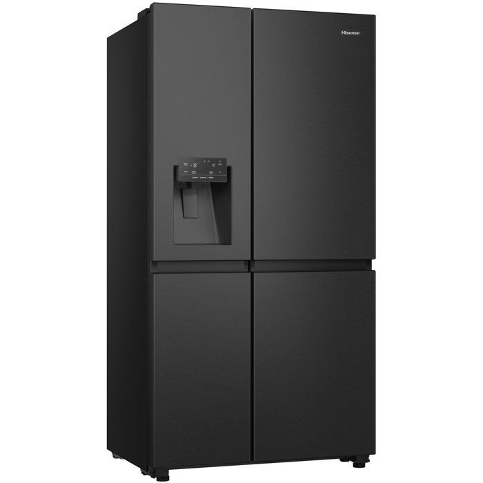 Réfrigérateur Américain - HISENSE - RS818N4TFC - 632 L - Classe C - 91 x 73 x 179 cm - Inox noir - Hisense