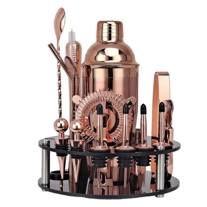 LIVEHITOP Kit Cocktail Complet Avec Support, 15 Pièces Professionnel