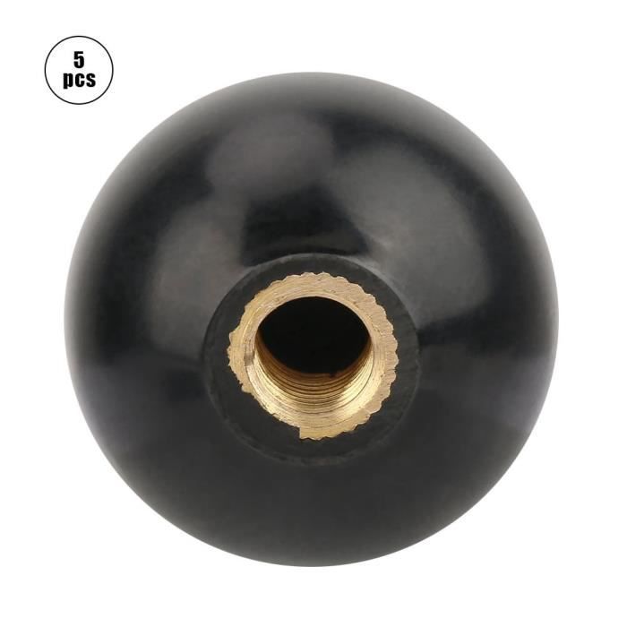 Bouton Boule Rond Avec écrou Intégré En Cuivre - Lot Fileté M5/M6/M8/M10/M12, Qualité Bakélite, Neuf