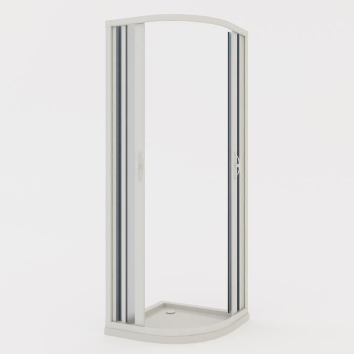Cabine De Douche Niche De 80 Cm Avec Porte Pliante à Ouverture Latérale