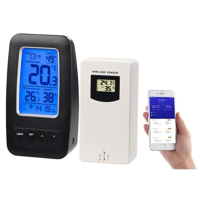 Horloge de temp/érature 2 en 1 pour appareils /électroniques de voiture