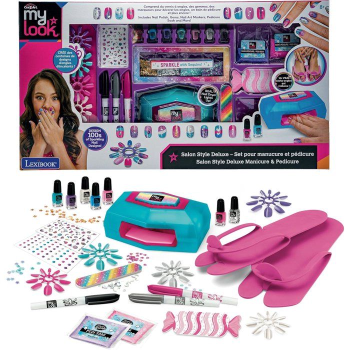 LEXIBOOK Salon style deluxe set pour manucure et pédicure
