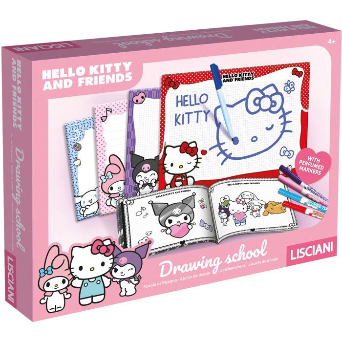 École de dessin LISCIANI Hello Kitty et ses Amis Ardoises effaçables Apprentissage progressif