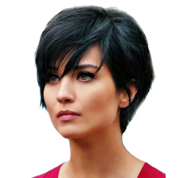 11 Mode Perruque Femme Courte Naturel En Vrais Cheveux Humains Noire Pour Usage Quotidien Achat Vente Perruque Postiche Perruque Courte Noire 1 Piece Cdiscount Cette jolie perruque femme est très facile à porter. cdiscount com