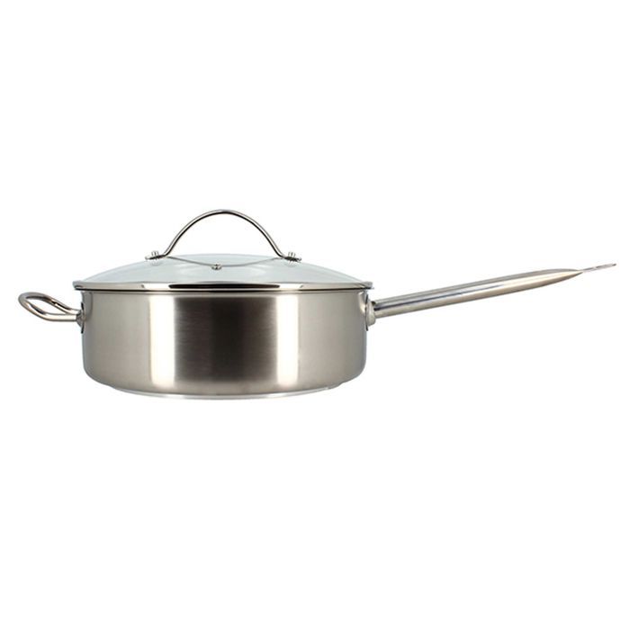 Sauteuse Professionnelle METTMANN 32CM - Acier Inoxydable 18/10 Compatible Induction Avec Couvercle