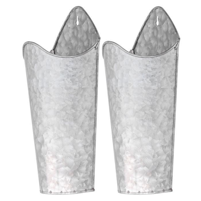 FORVEGA Pilar Pot De Fleurs Pot Haut Sans Étagère Jardinière Asymétrique Plante Stand Jardin Décor Patio Intérieur & Extérieur 85 Cm Blanche