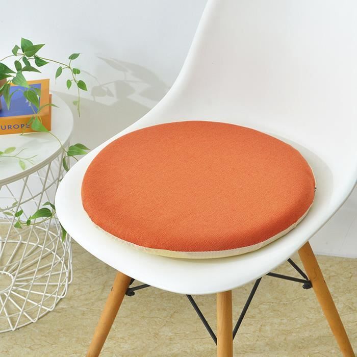 Lot de 2 Coussin de Chaise RondMousse à Mémoire Galette de Chaise de Salle à MangerCoussin Dassise CarréE 40X40CM