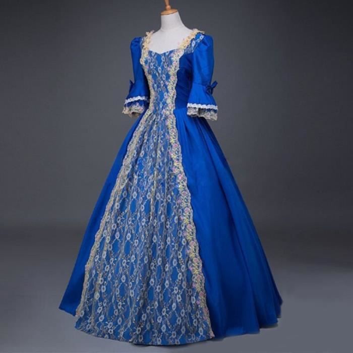 Ballroom Robe Medieval Robe Pour Le Bal De La Renaissance Médiévale Rouge - Cdiscount Prêt-à ...