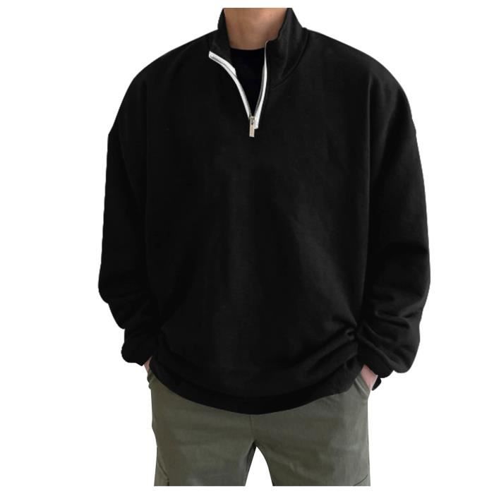 Sweat noir sans capuche shop
