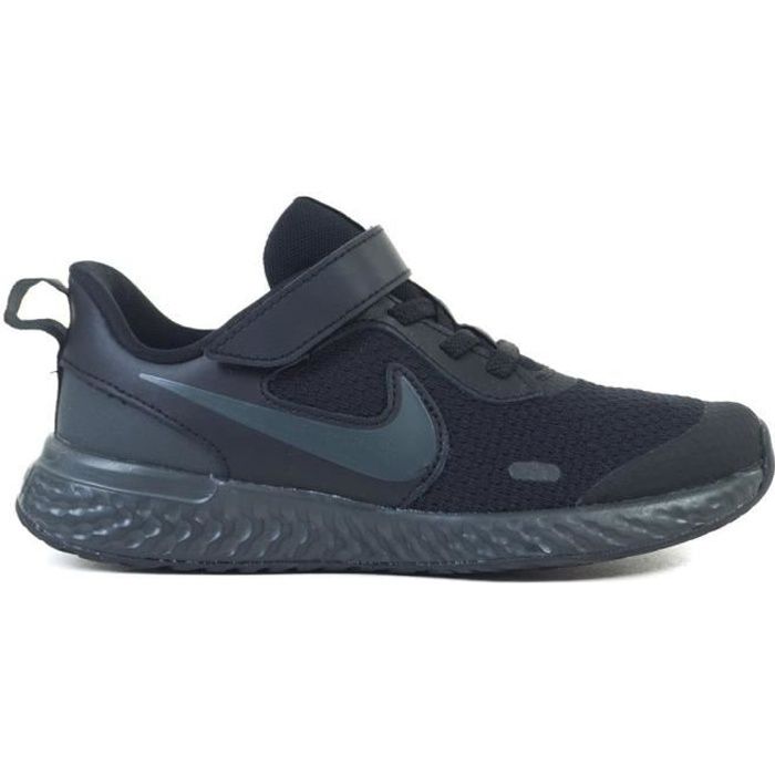 Baskets NIKE Revolution 5 Psv Enfant Mixte Lacets Synthetique Plat Noir Cdiscount Chaussures