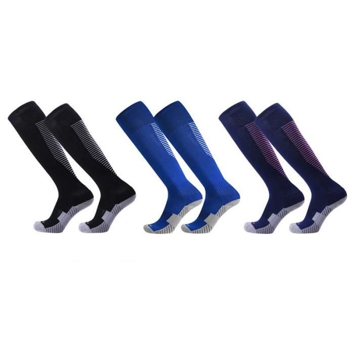 3 Paires Chaussettes de Football Enfant Chaussettes de Sport Protection Respirantes Antidérapant