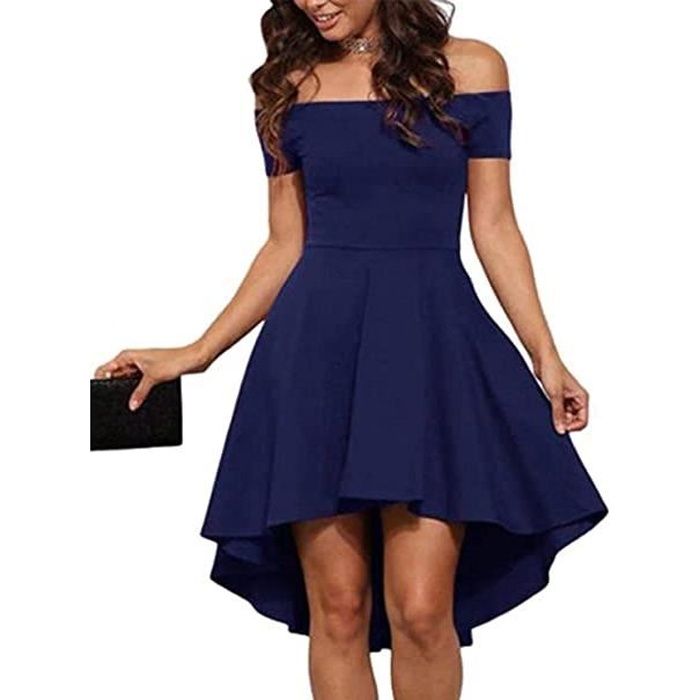 Femme Robe Soir e Sexy paule Nue Petite Robe l gante Dress Col
