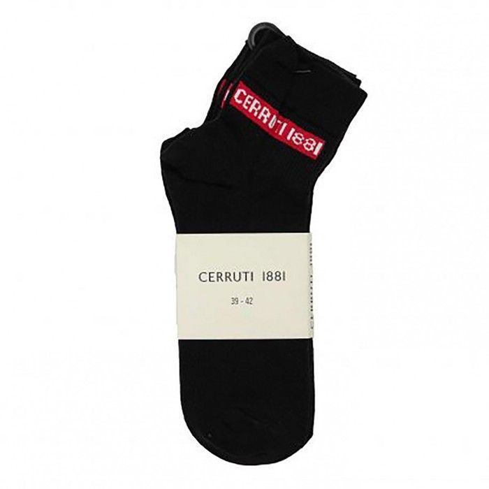 Lot de 3 paires de chaussettes montantes Cerruti 1881 Tennis Noir