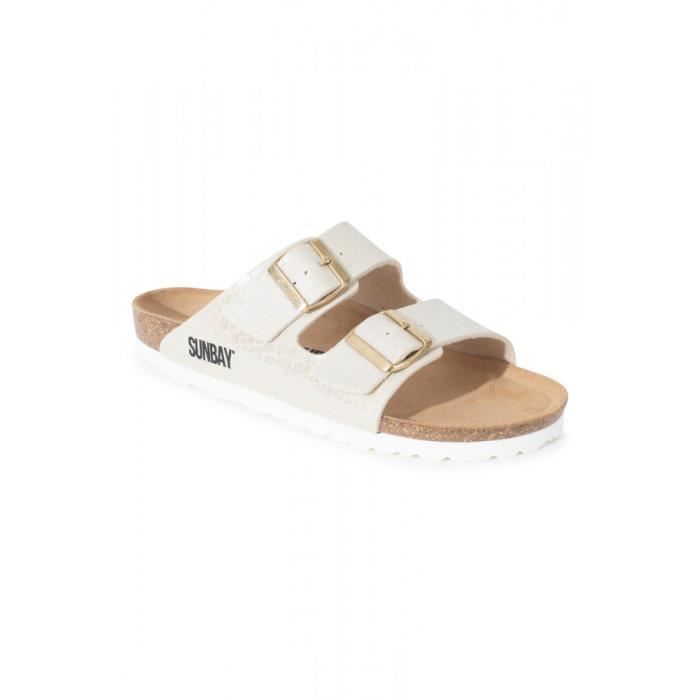 SUNBAY Mules BEJUMA Pour Femme - Sandales D'Été Avec Deux Brides, Fabriquées En Espagne