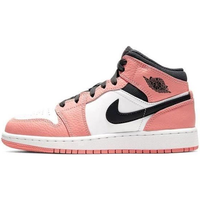 Chaussures de basket NIKEx Air-Jordanx 1 Retro Military ciel Femme Homme - Rose - Synthétique - Lacets